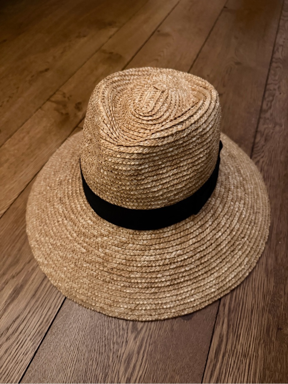 Brixton Natural Straw Hat with Black Band